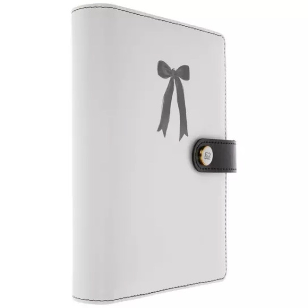 Black & White Bow Empty Personal Planner